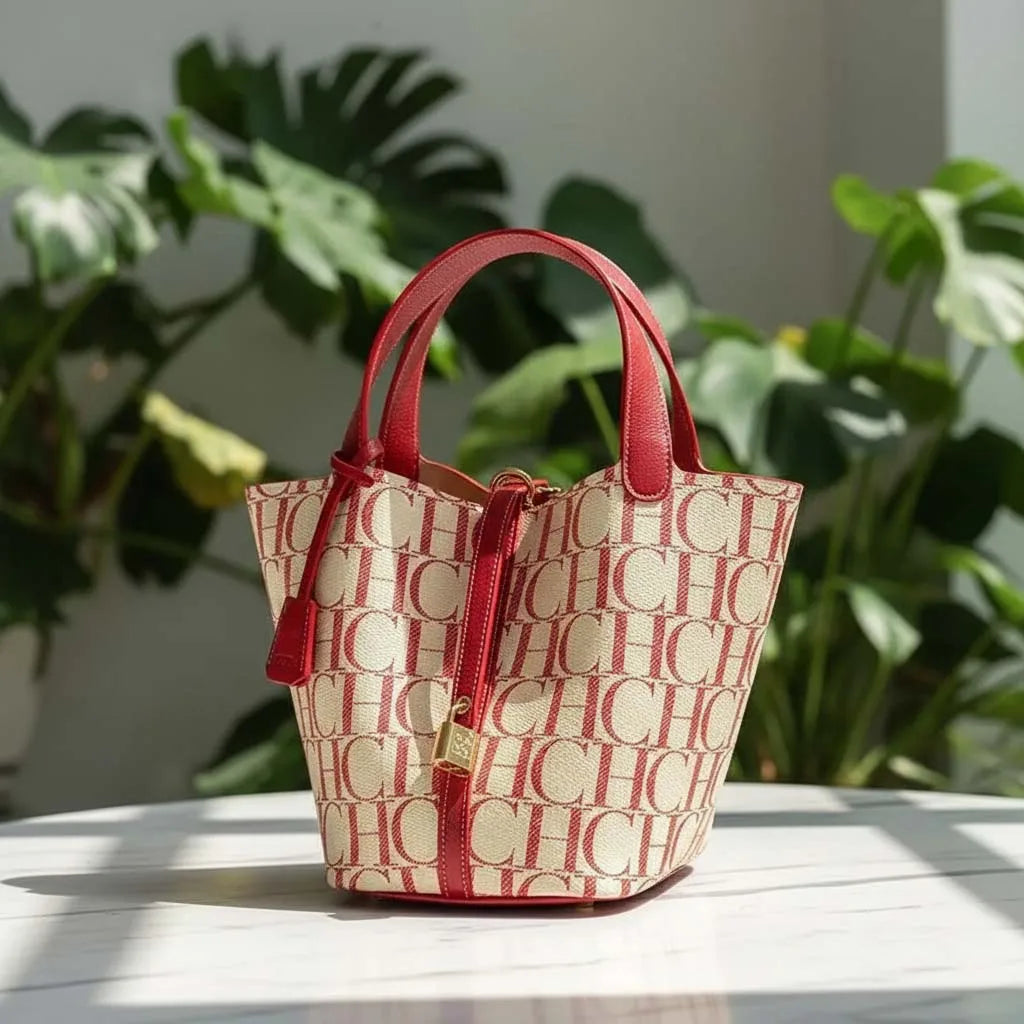 Large Capacity Women's Handbag, Work and Travel Tote Bag, Stylish Shoulder Bag with Monogram Design and Premium Texture