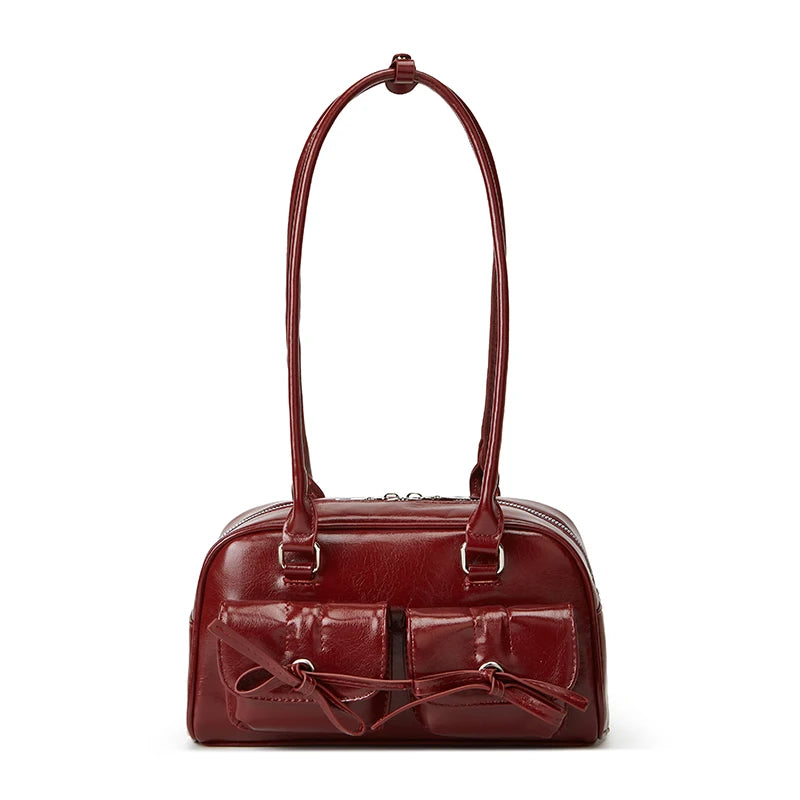 Ballet Style Shoulder Bag with Bow