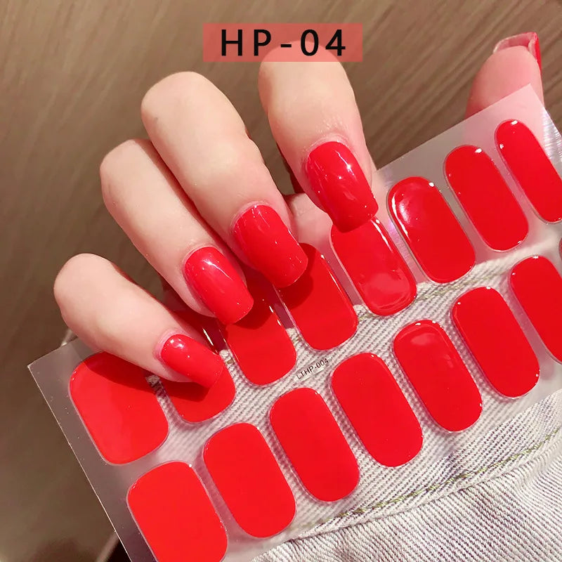 Semi-Cured Gel Nail Wraps with French Tips, Long Lasting for Nail Art & Extensions