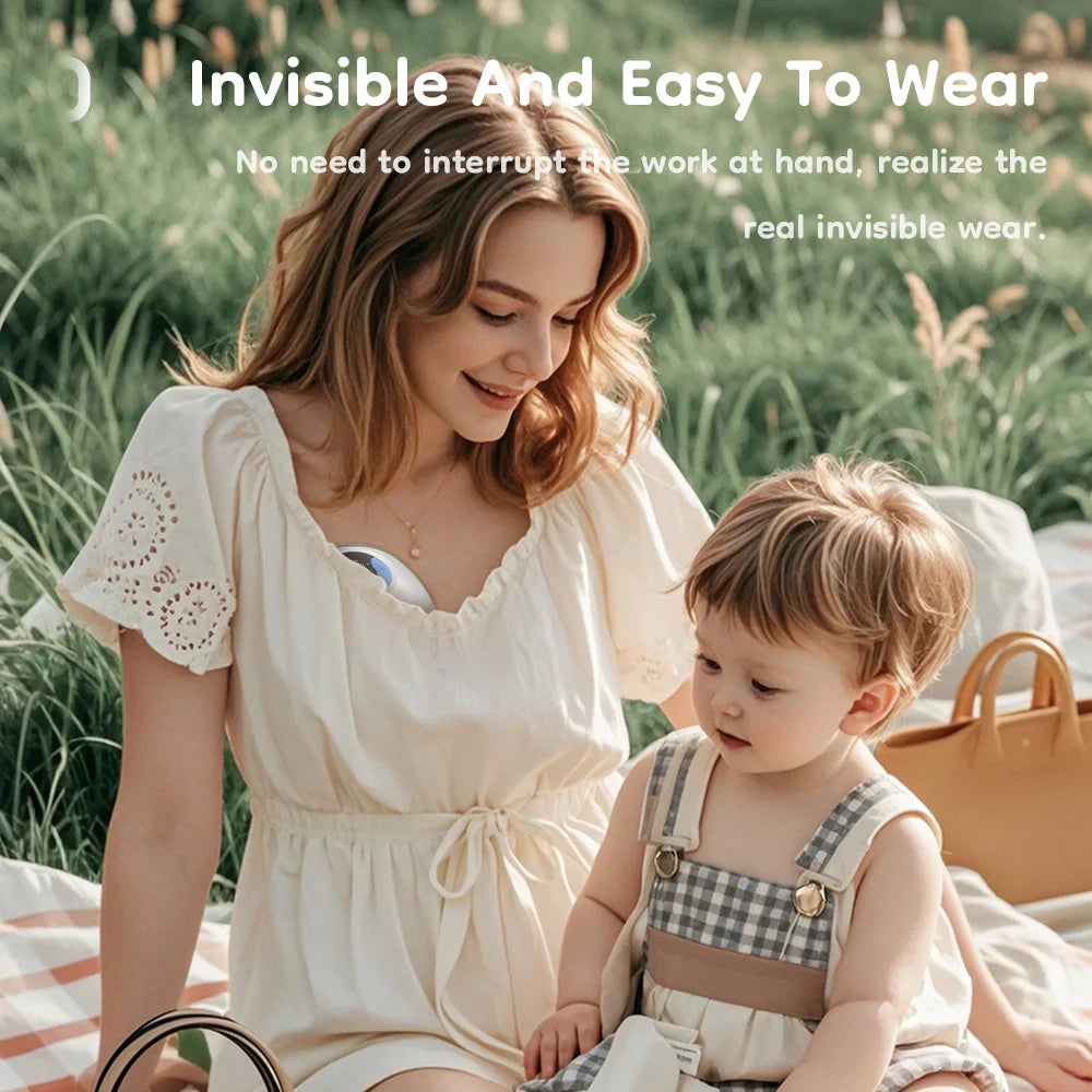 Hands free portable breast pump with LED display