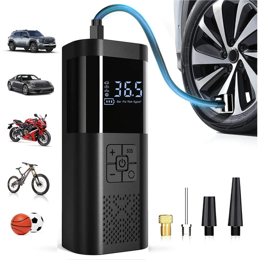Cordless Tire Inflator | 150 PSI Portable Car Air Compressor...