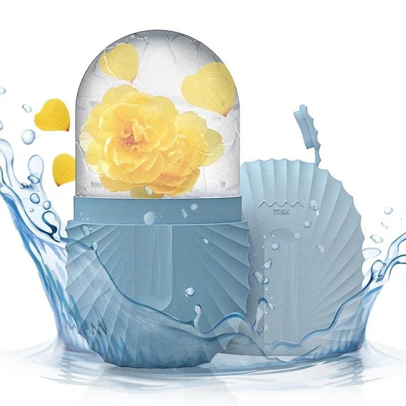 Ice Facial Roller and Silicone Mold, Cryogenic Beauty Massage to Reduce Pores, De-puff Eyes and Rejuvenate Skin
