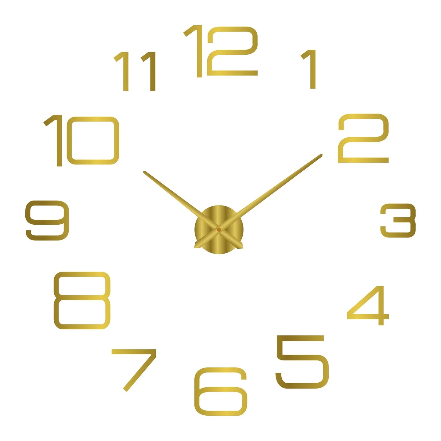 Large 3D acrylic wall clock with mirror effect