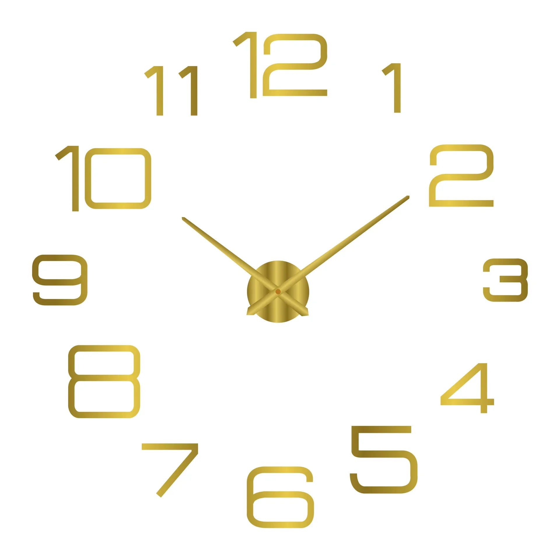 Large 3D acrylic wall clock with mirror effect