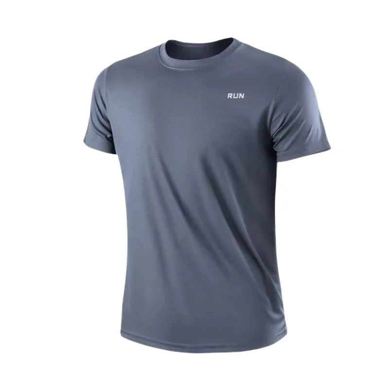Men's Quick Dry Short Sleeve T-Shirt, Moisture Wicking for Running & Gym