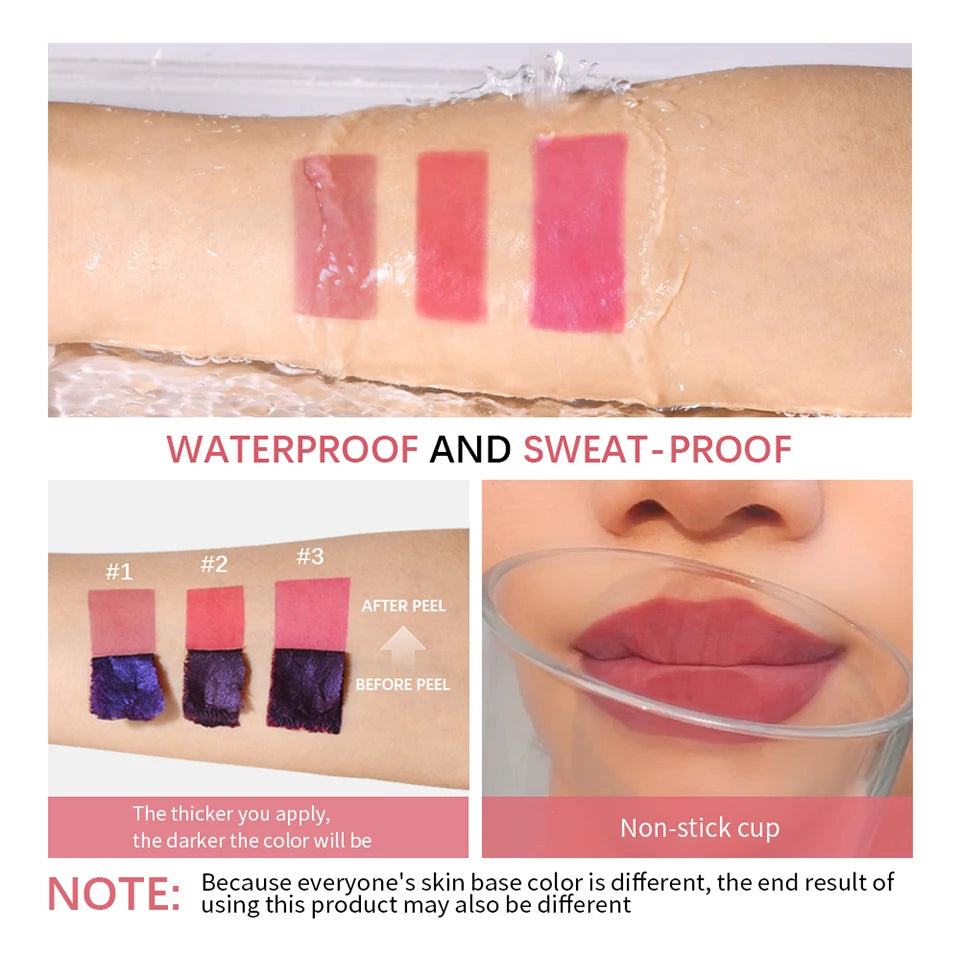 Peel Off Lip Tint - Matte Effect, Long Lasting and Waterproof