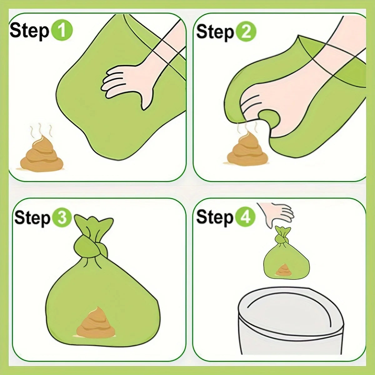 Biodegradable Dog Poop Bags (Large Pack) | Leakproof, with Dispenser, for Cats, Outdoor Cleaning