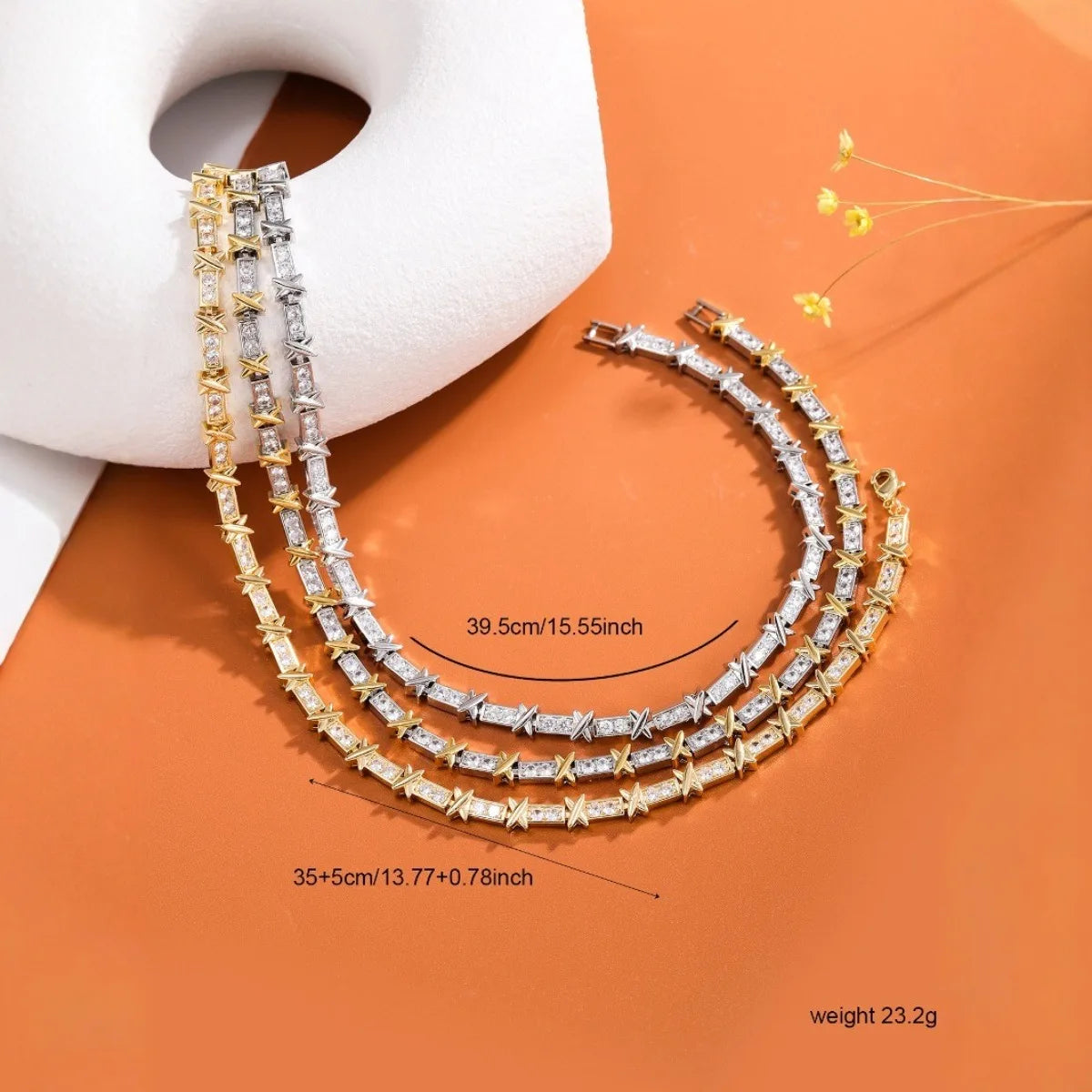Luxury cubic zirconia necklace for women | Elegant party jewelry