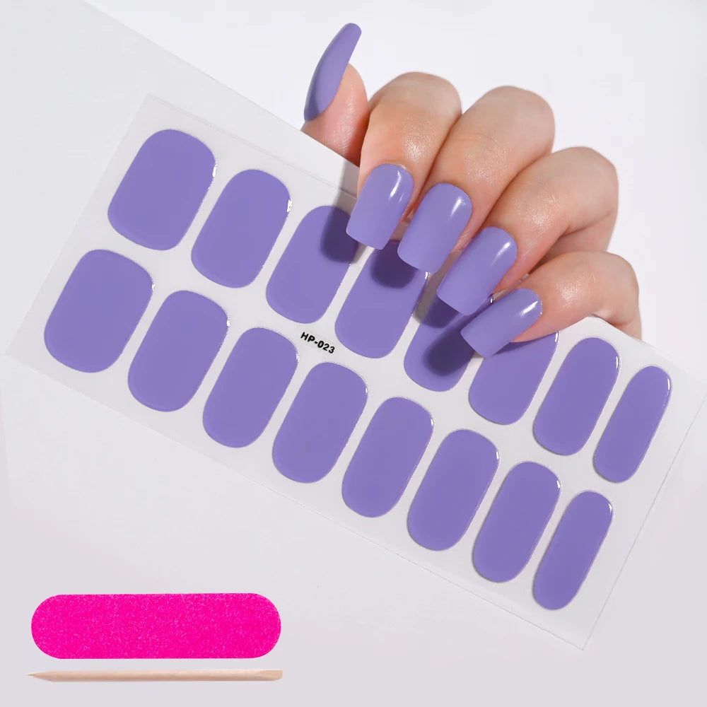 Semi-Cured Gel Nail Wraps with French Tips, Long Lasting for Nail Art & Extensions