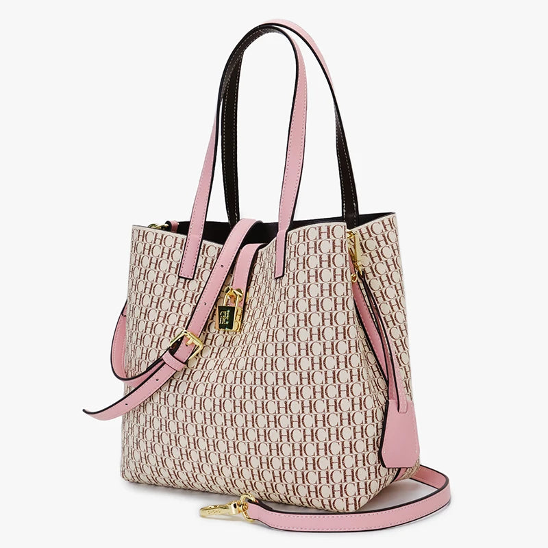 Large Capacity Women's Handbag, Tote Shoulder Bag with Letter Design, Elegant and Versatile for Daily Use, Work and City