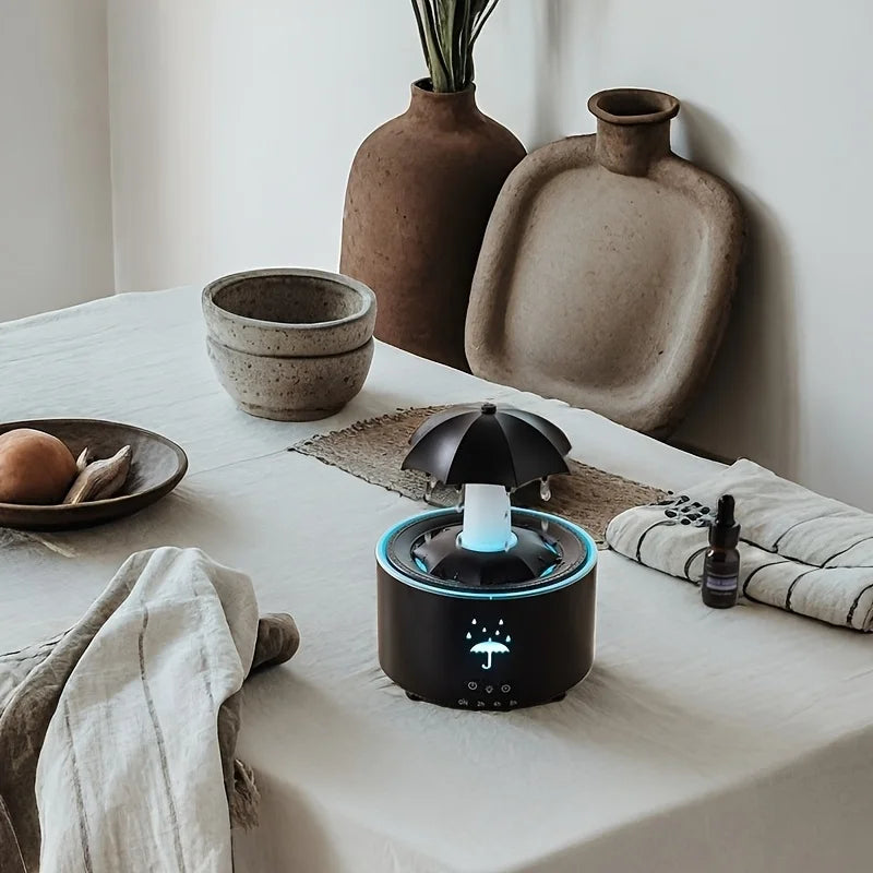 Umbrella Humidifier | Rotating Mist Rainbow Light