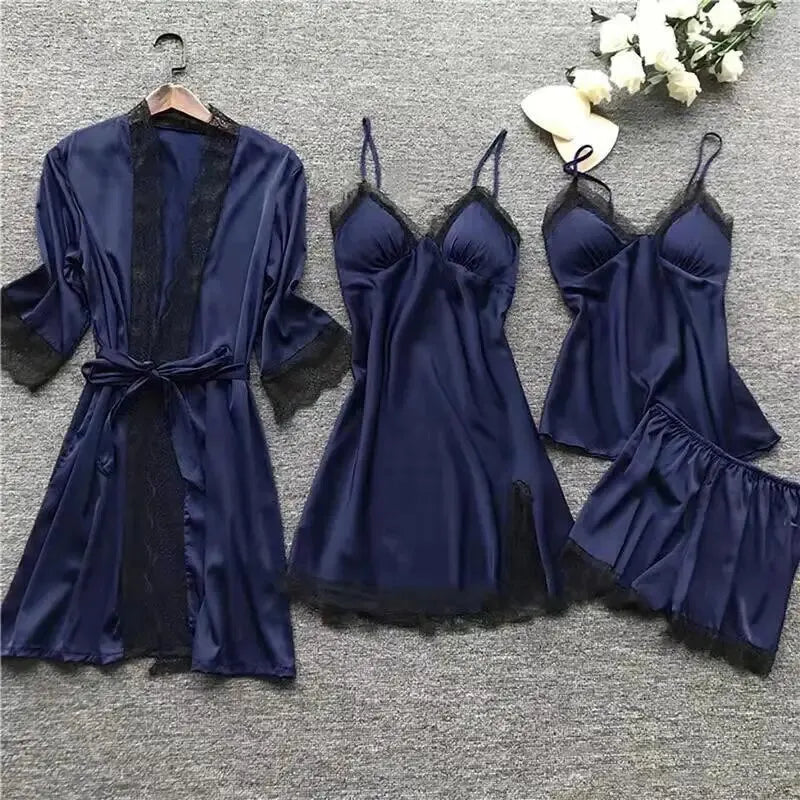 Women's 4-Piece Pajama Set
