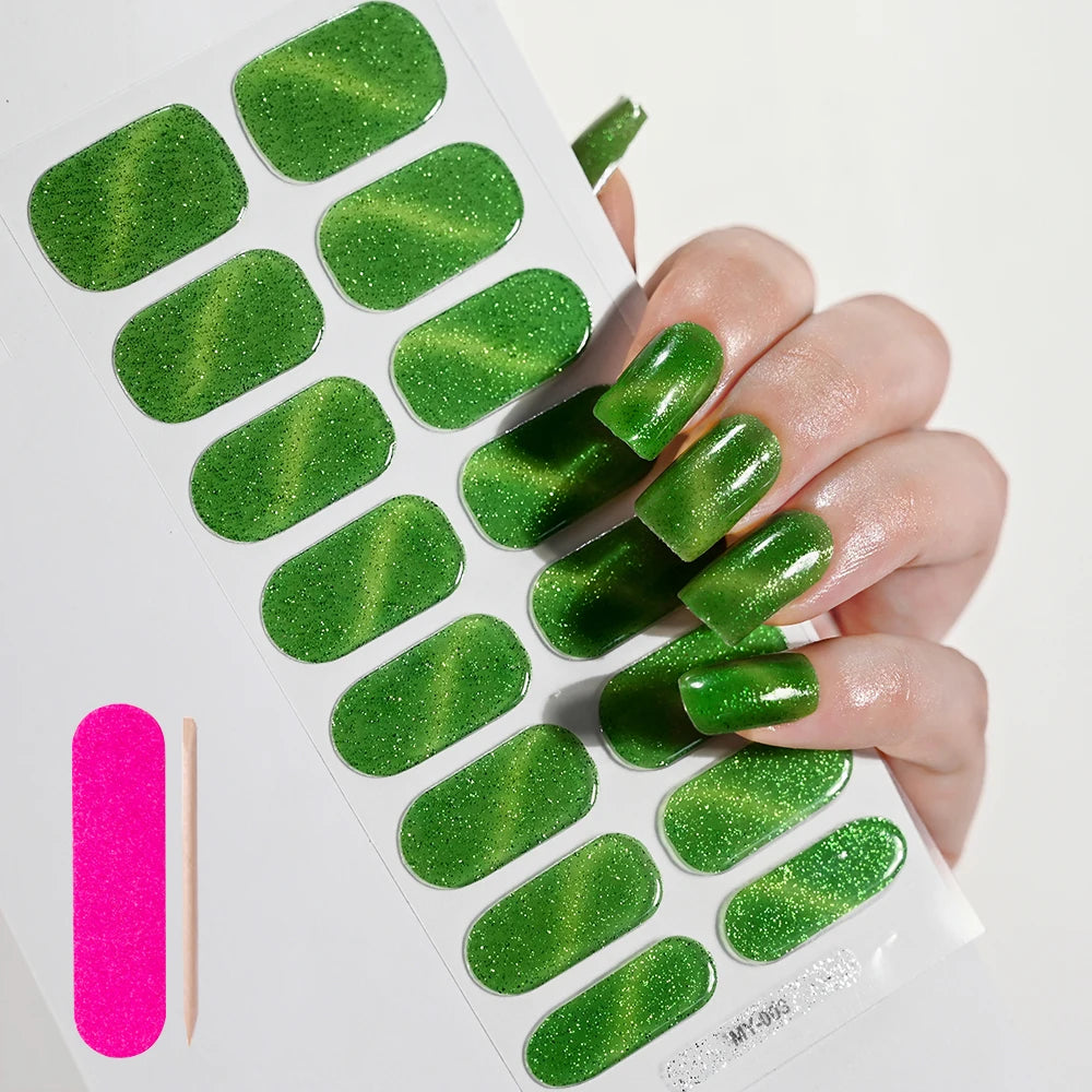 Semi-Cured Gel Nail Wraps with French Tips, Long Lasting for Nail Art & Extensions