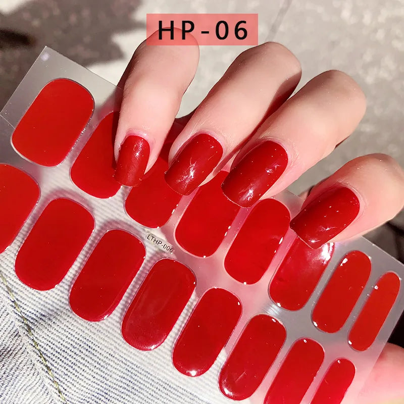Semi-Cured Gel Nail Wraps with French Tips, Long Lasting for Nail Art & Extensions