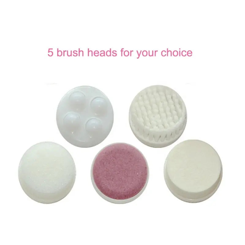 5-in-1 Electric Facial Cleansing Brush with Massager & Blackhead Remover