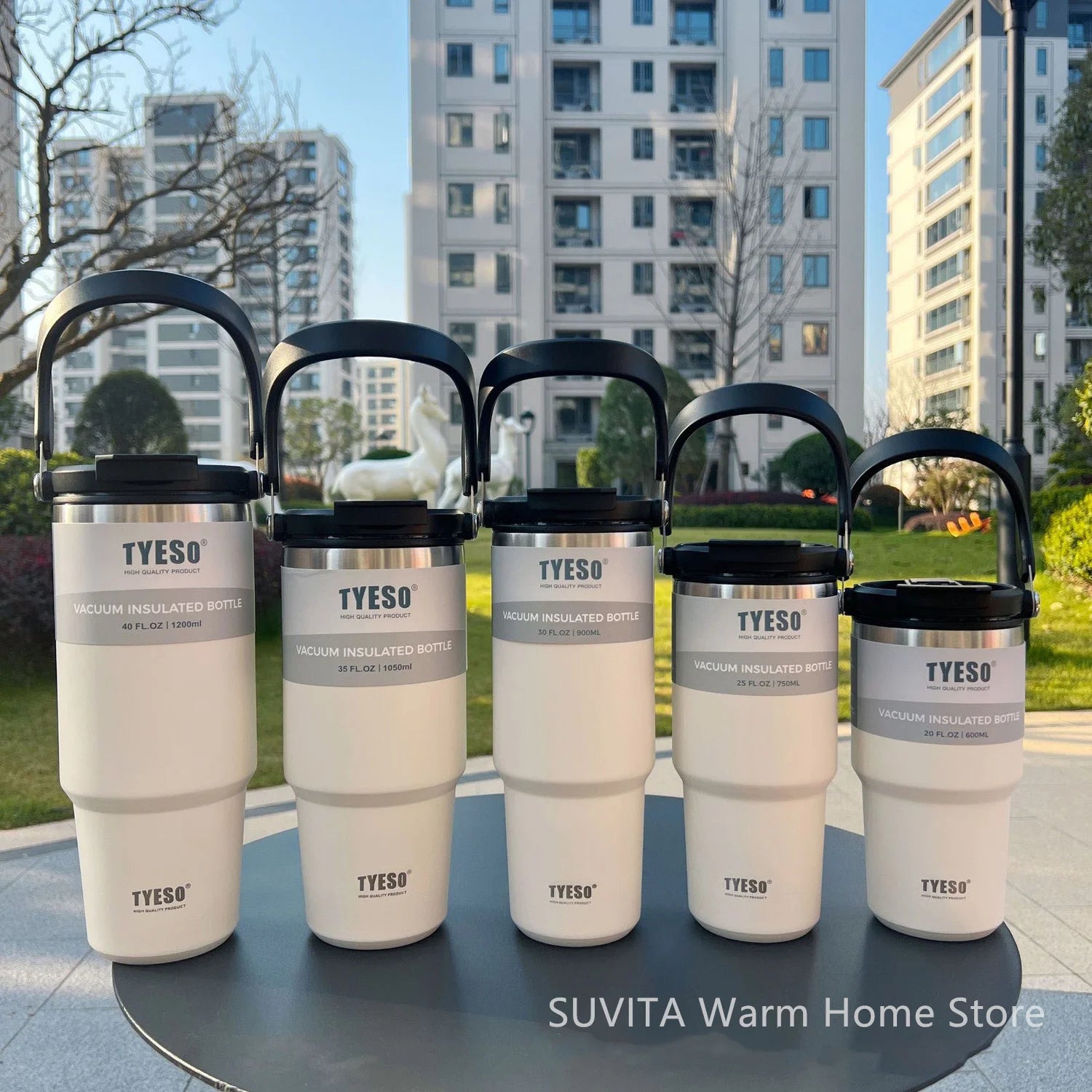 Stainless Steel Thermal Car Mug, Vacuum Insulated Travel Cup, Large Capacity with Dual Function Lid, Fits Cup Holders