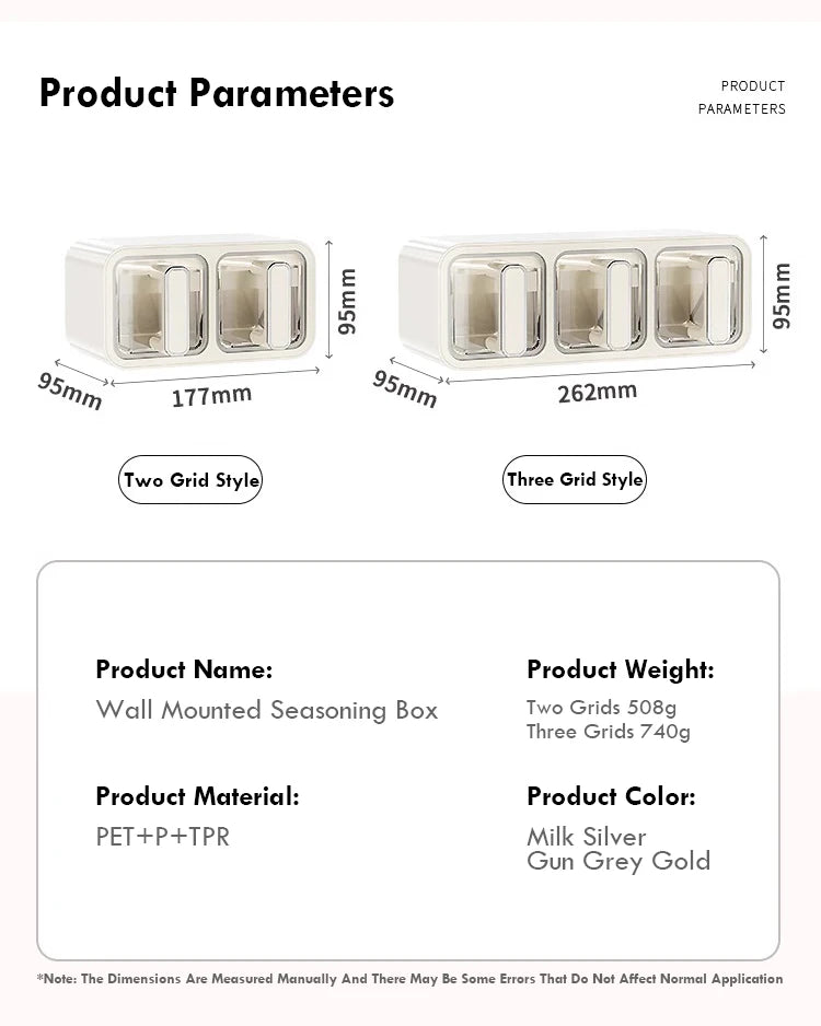 Kitchen spice organizer wall mounted