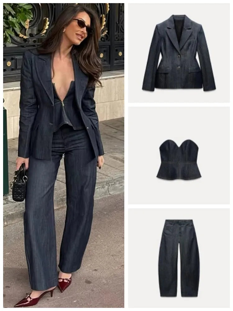 Women's 3-piece denim set