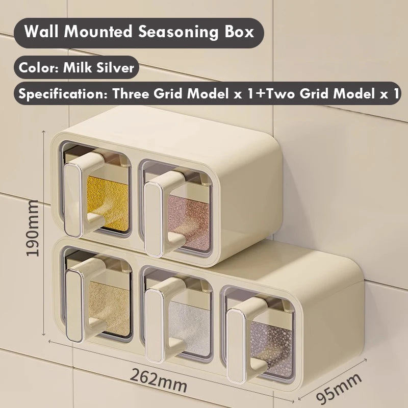 Kitchen spice organizer wall mounted