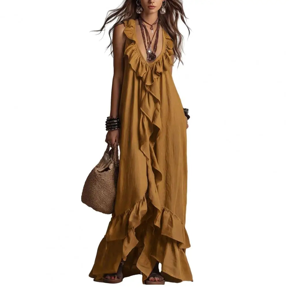 Women's bohemian maxi dress