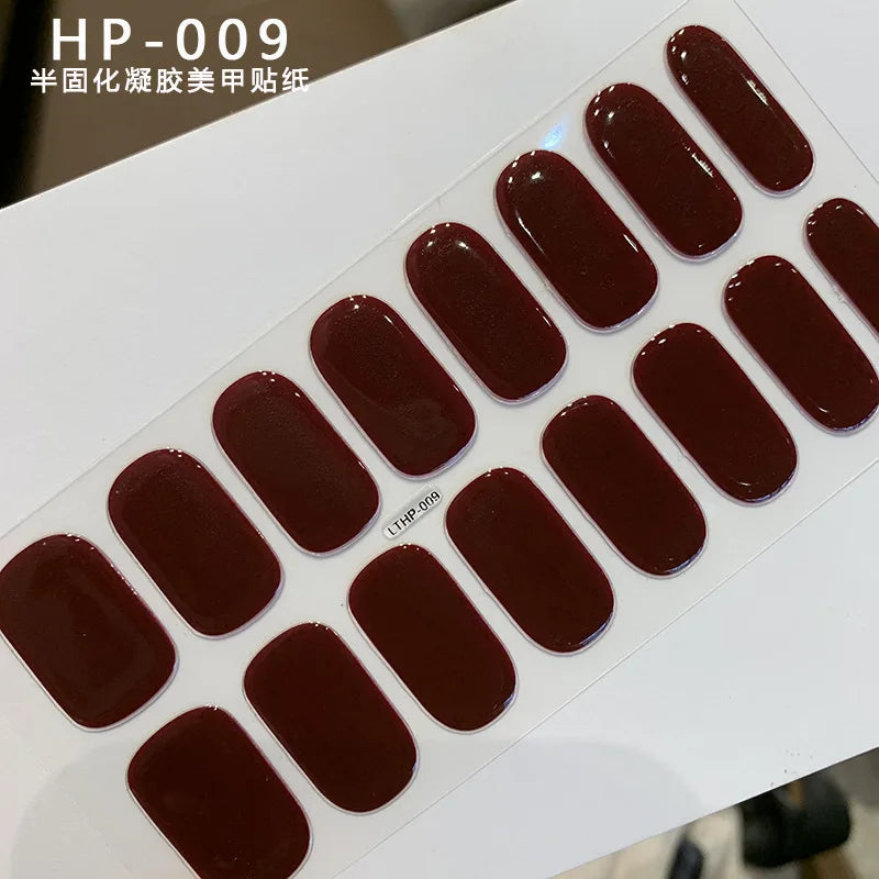 Semi-Cured Gel Nail Wraps with French Tips, Long Lasting for Nail Art & Extensions