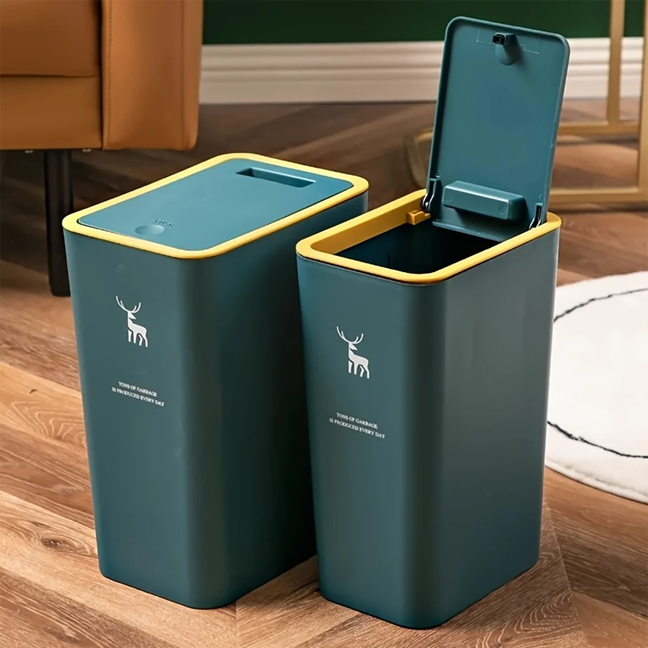 15 liter trash can with airtight lid