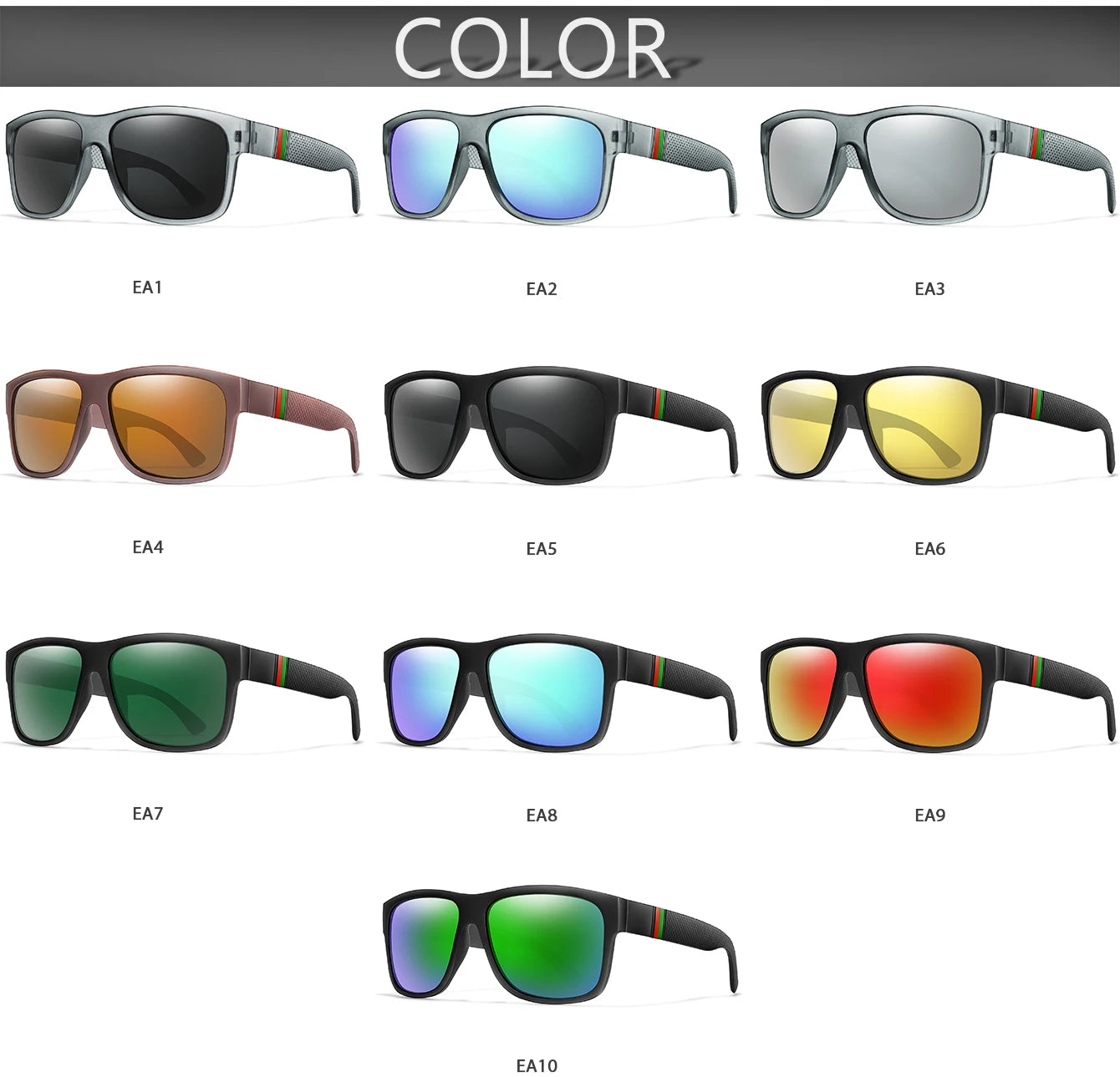 Polarized Sunglasses for Men - Vintage Square Frame with UV400 Protection