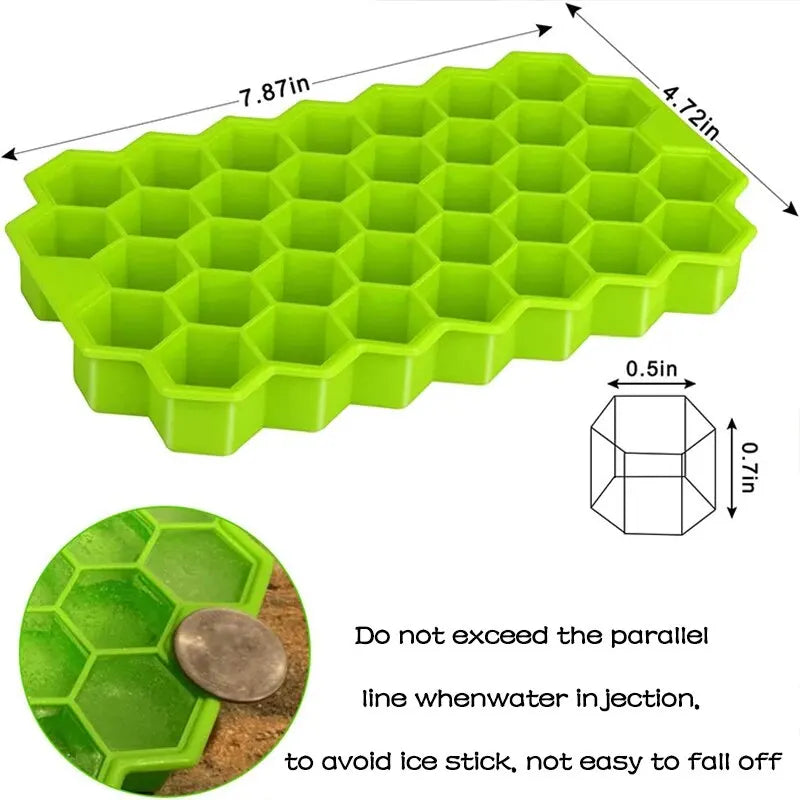 Honeycomb ice mold silicone tray