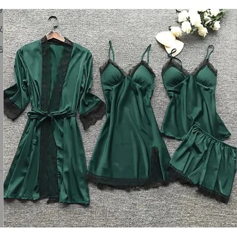 Women's 4-Piece Pajama Set