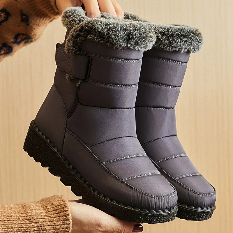 Women's Winter Ankle Boots | Low Heel and Waterproof | Warm Plush Lining, 2026 Trend
