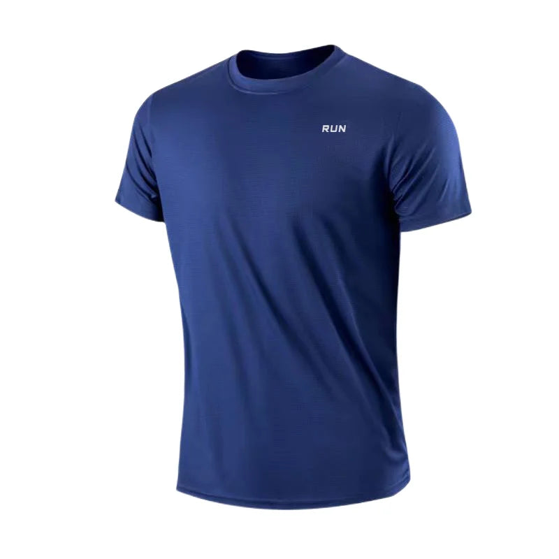 Men's Quick Dry Short Sleeve T-Shirt, Moisture Wicking for Running & Gym