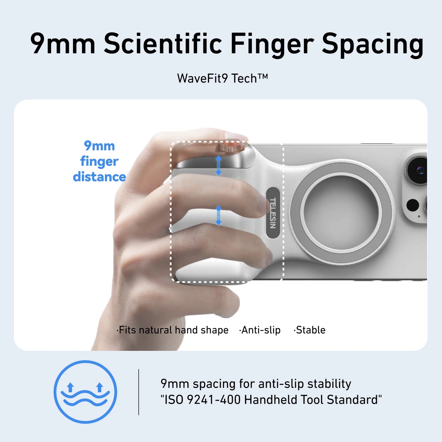Magnetic phone grip with remote control