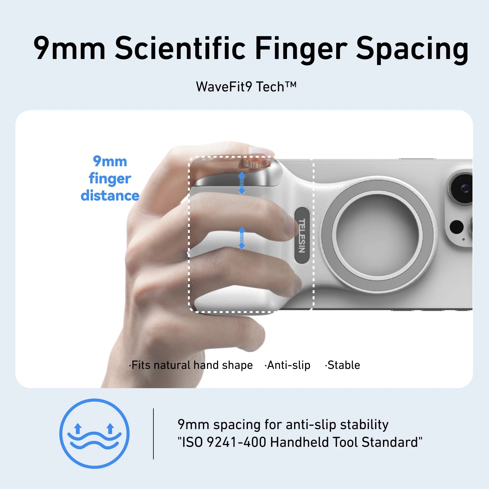 Magnetic phone grip with remote control