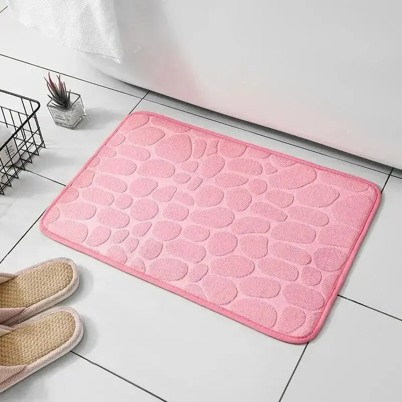 Pebble bath mat non-slip design