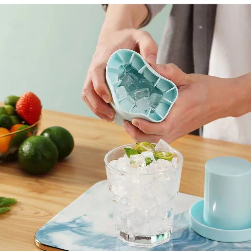 Silicone ice cube molds round tray
