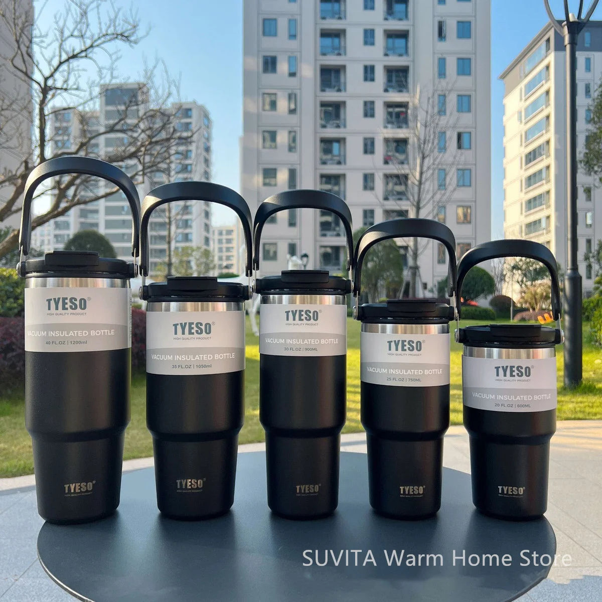 Stainless Steel Thermal Car Mug, Vacuum Insulated Travel Cup, Large Capacity with Dual Function Lid, Fits Cup Holders