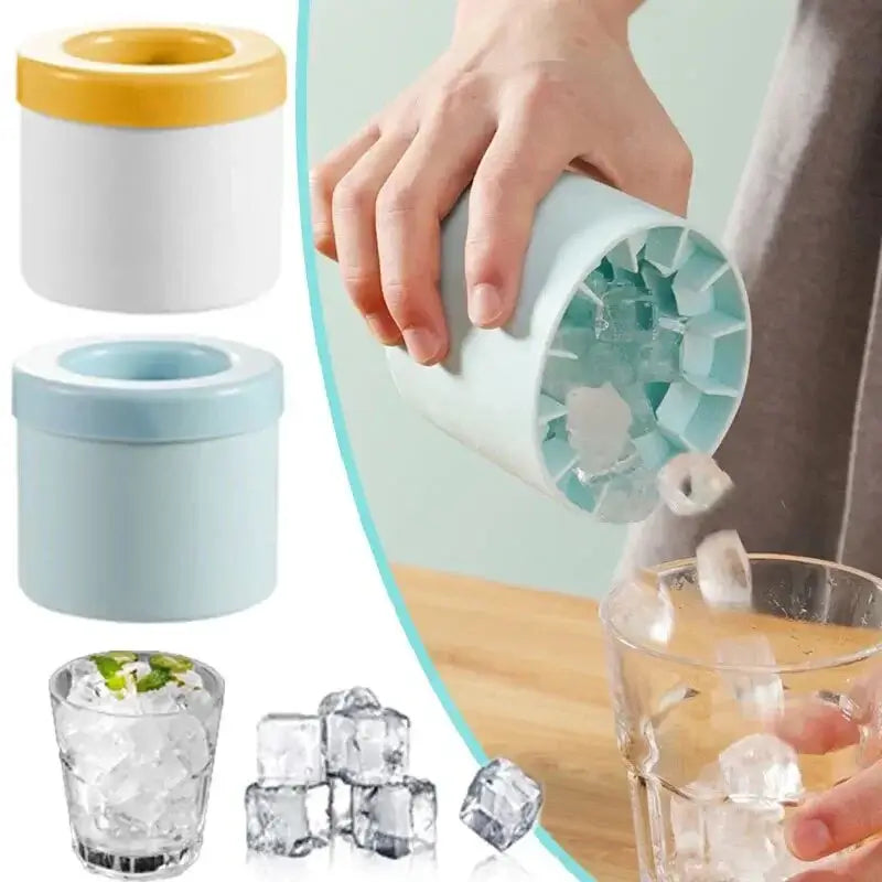 Silicone ice cube molds round tray