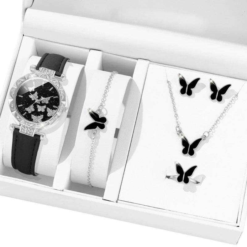 Butterfly jewelry set for women 5 in 1