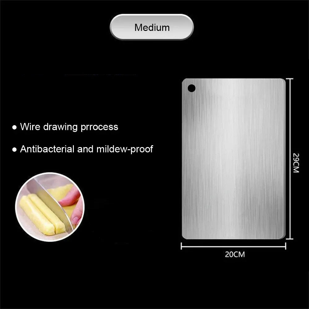 Stainless steel cutting board double sided