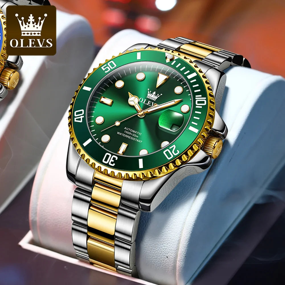 Men's Automatic Waterproof Stainless Steel Watch