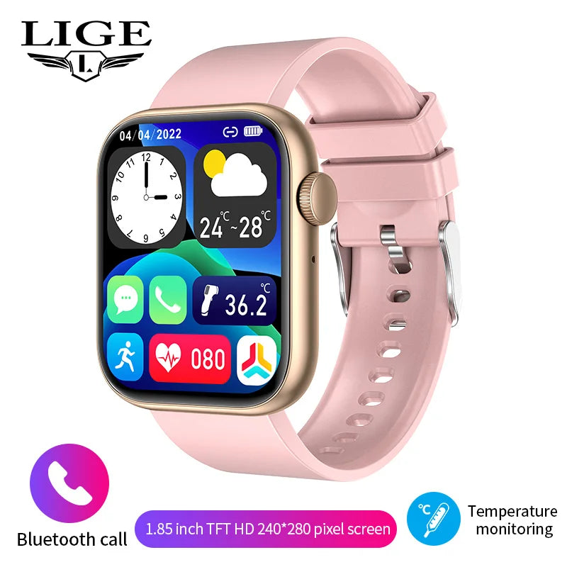 Smartwatch with Bluetooth Calling and Wireless Charging, Fitness Tracker with Customizable Watch Faces