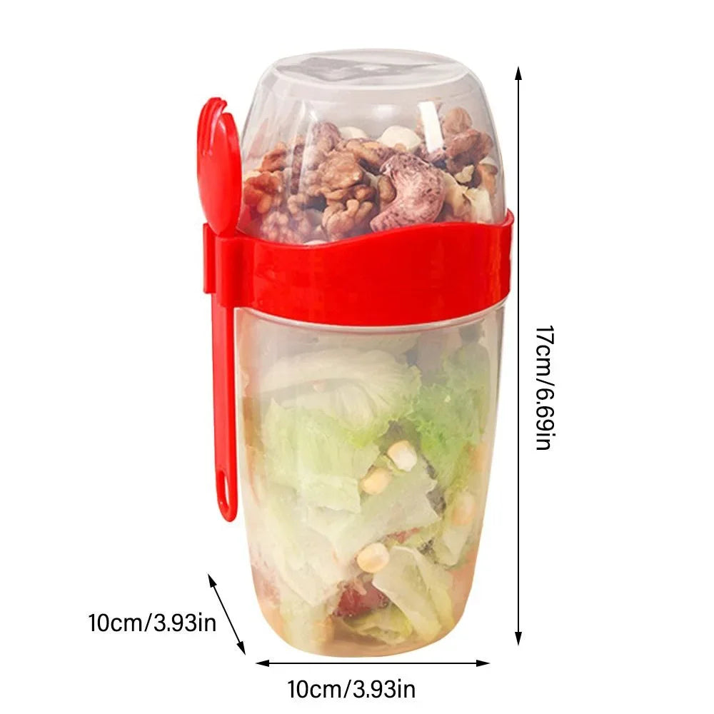 Portable and Multipurpose Airtight Two-Tier Food Container
