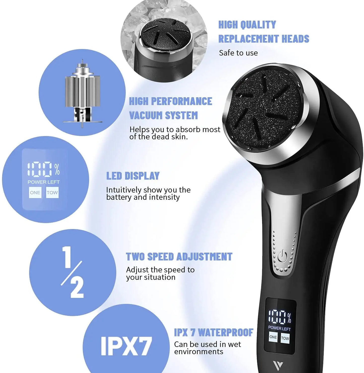 Professional Electric Callus Remover | Powerful Foot File for Hard Skin and Calluses