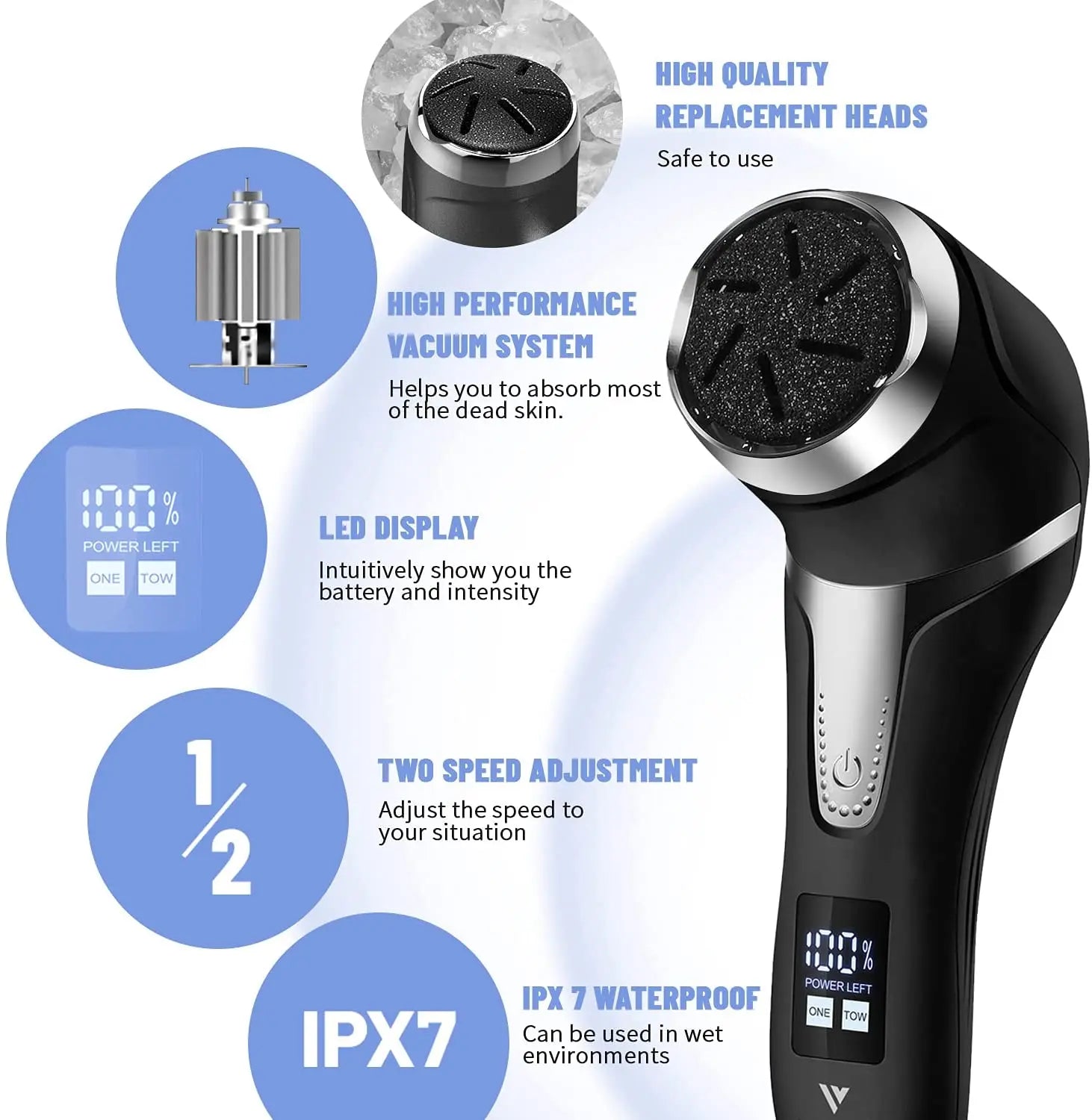 Professional Electric Callus Remover | Powerful Foot File for Hard Skin and Calluses