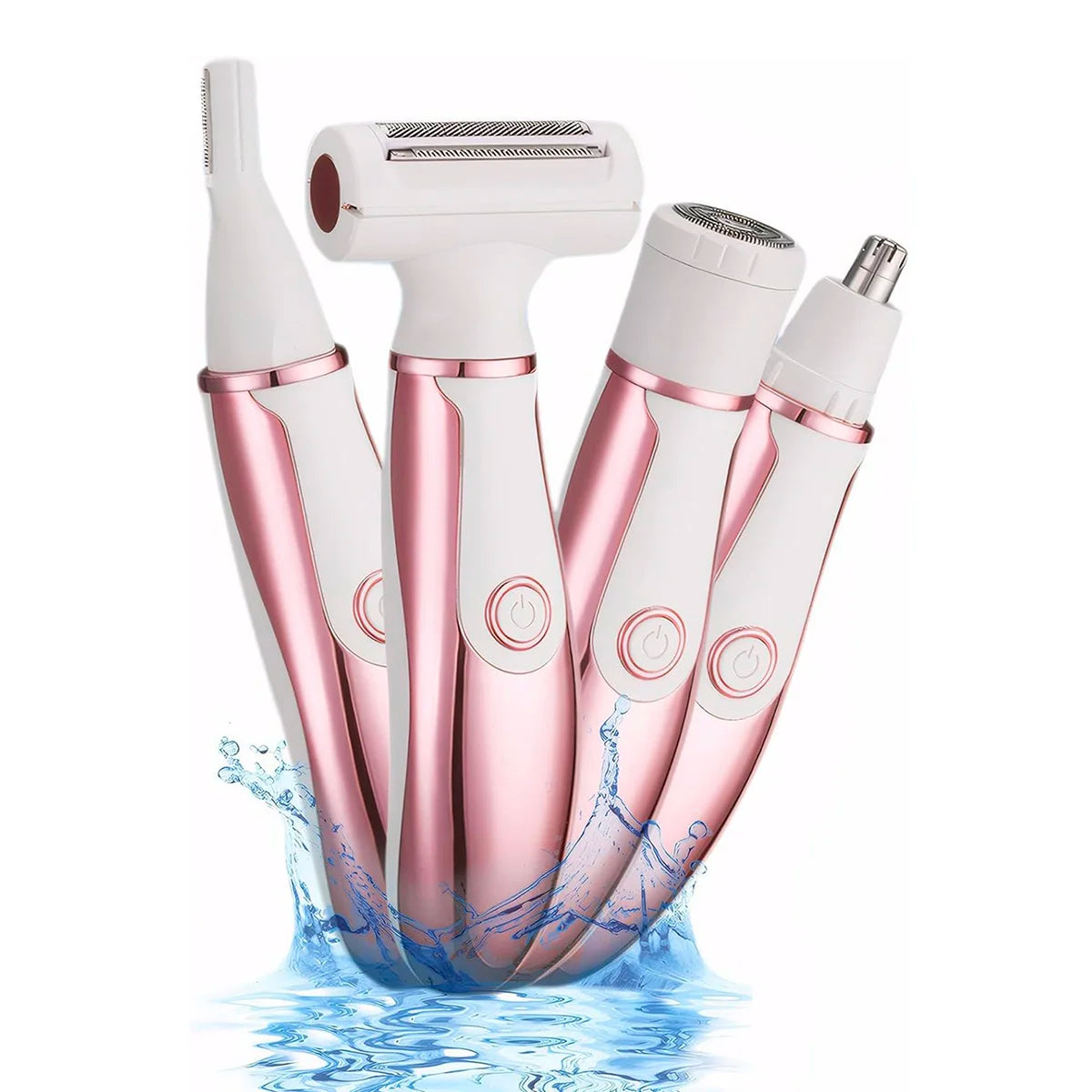 4-in-1 Electric Hair Remover for Women, Rechargeable and Portable