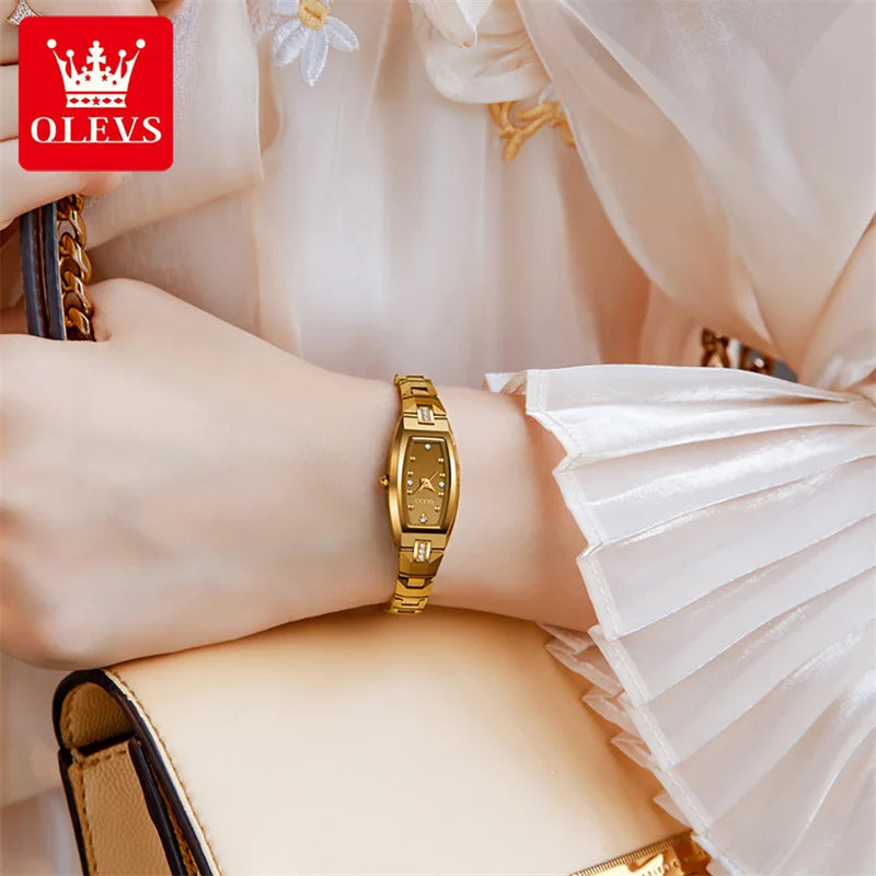 OLEVS women's gold watch