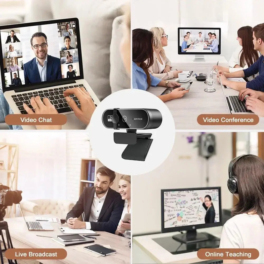 4K Webcam with Autofocus and Microphone