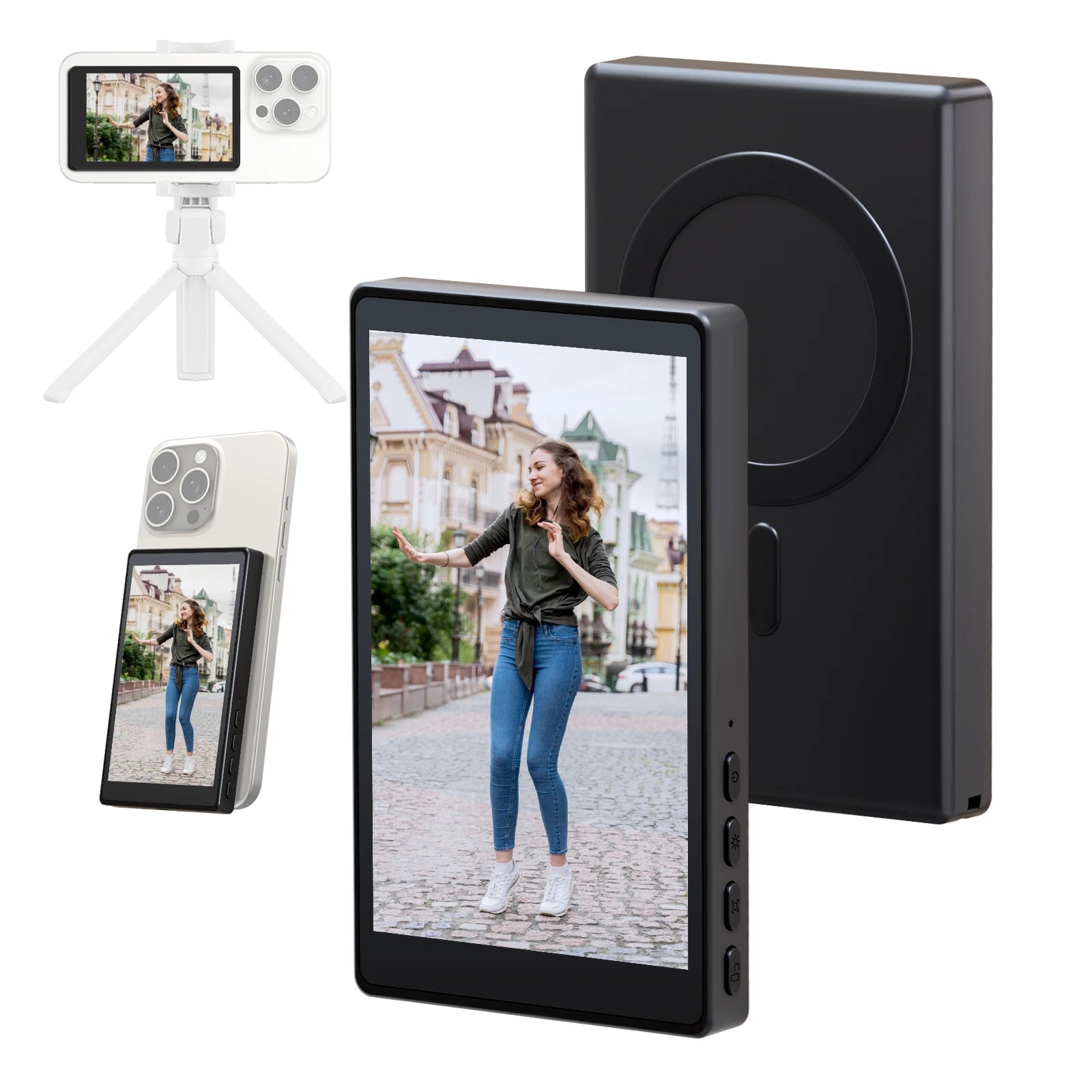 4K wireless selfie monitor magnetic screen