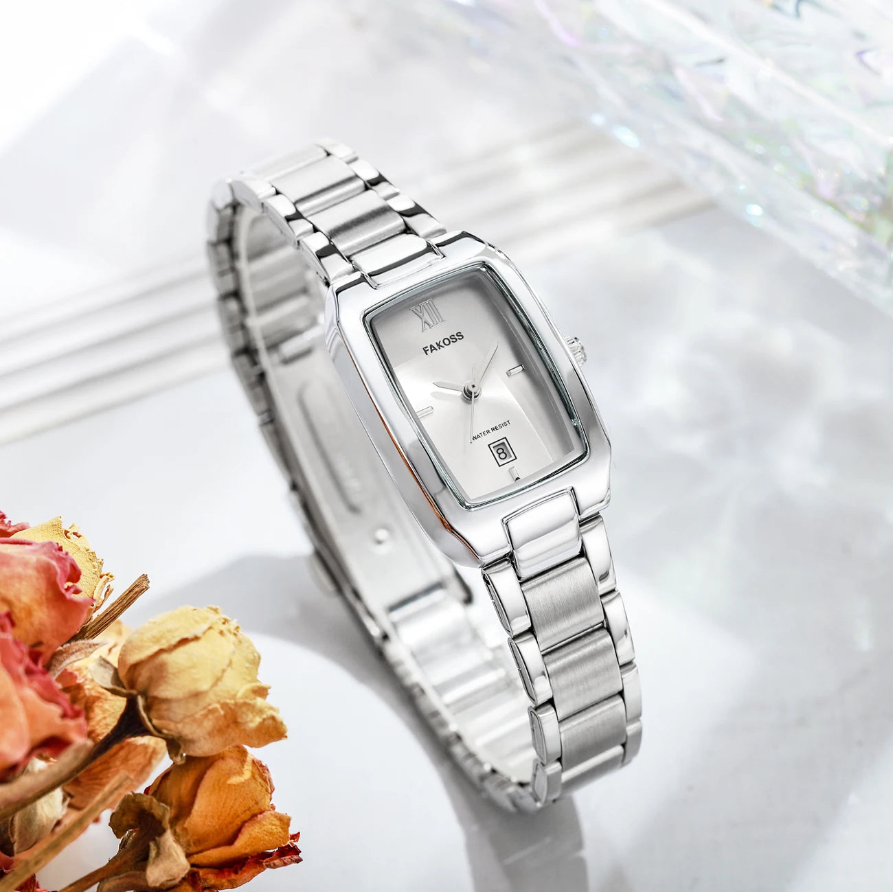 Women's White Stainless Steel Quartz Watch