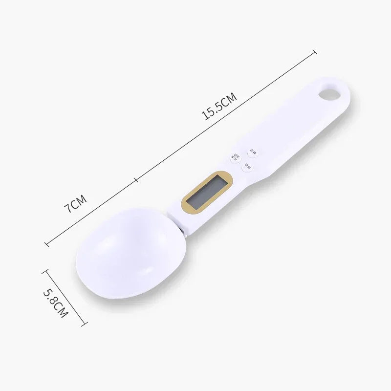 Digital kitchen measuring spoon, mini precision scale from 0.1g to 500g with LCD display, electronic measuring spoon.